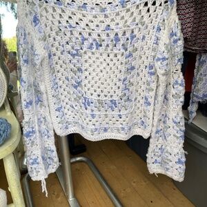 Reversible Hand crocheted fall sweater